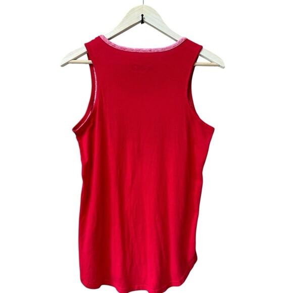 Boston Red Sox Baseball Tank Top Women's Small Red Sequin Stretch Shirt - Picture 2 of 12